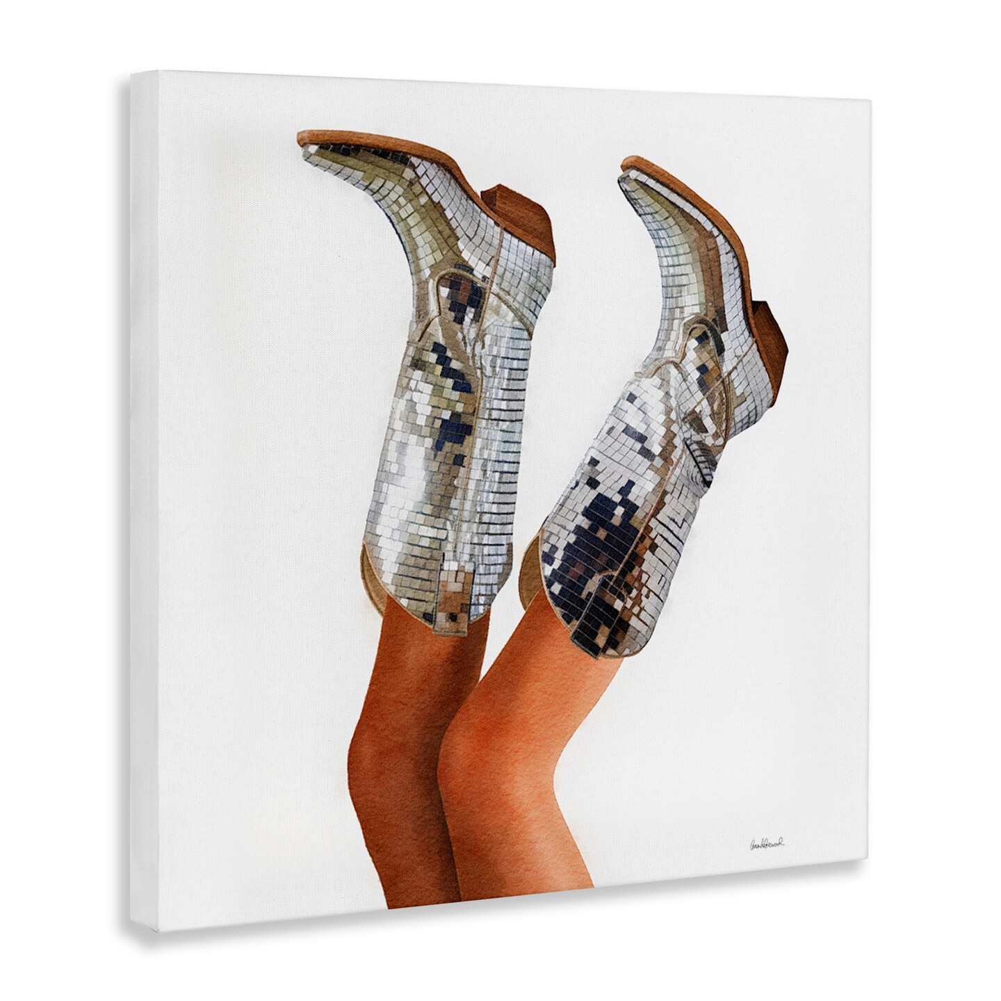 Stupell Industries Glitzy Glam Cowgirl Boots Canvas Design by Amanda Greenwood
