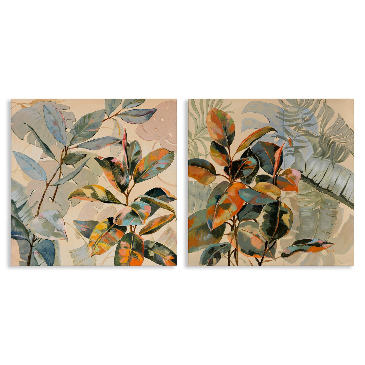 Stupell Industries Neutral Tropical Organics 2pc Canvas Set Design by ...