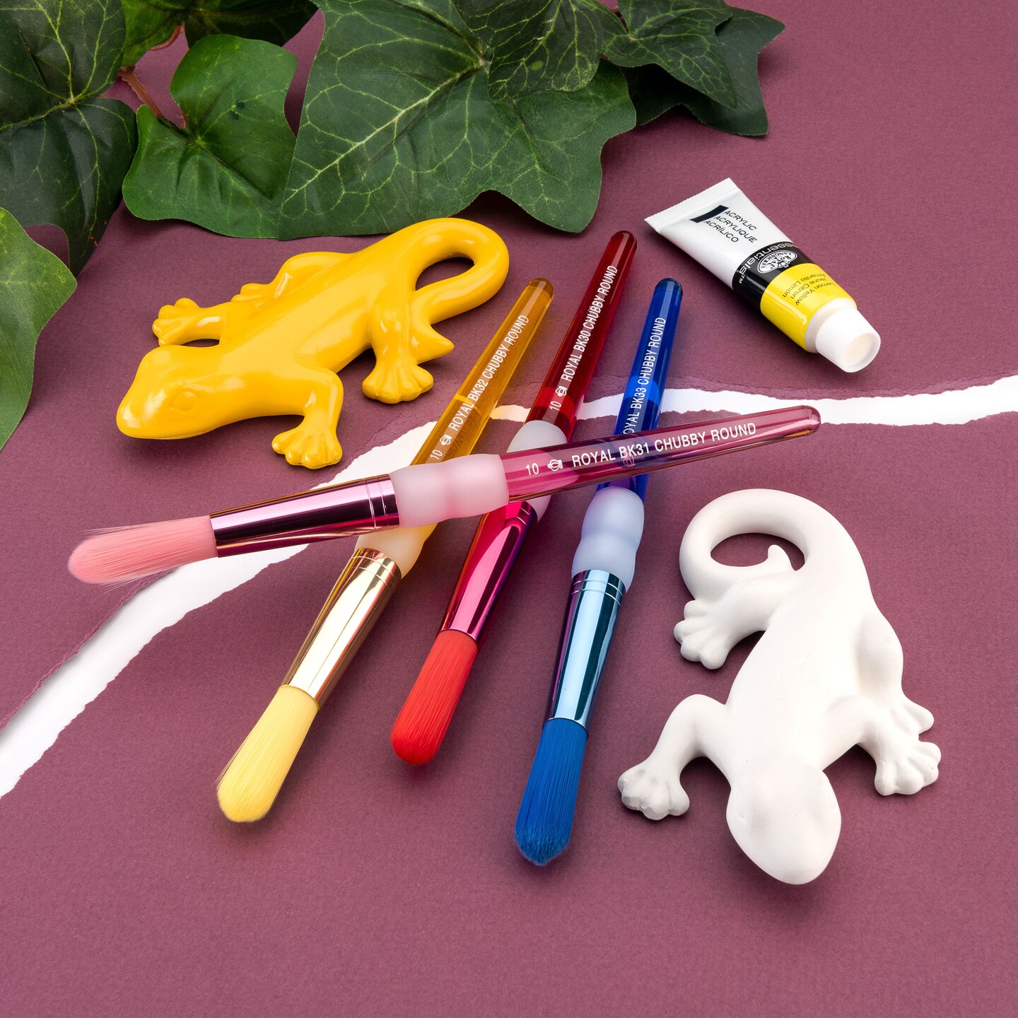 BK688 | Big Kid&#x27;s Choice&#x2122; Lil&#x27; Grippers&#x2122; 4pc Nylon Chubby Round Brush Set