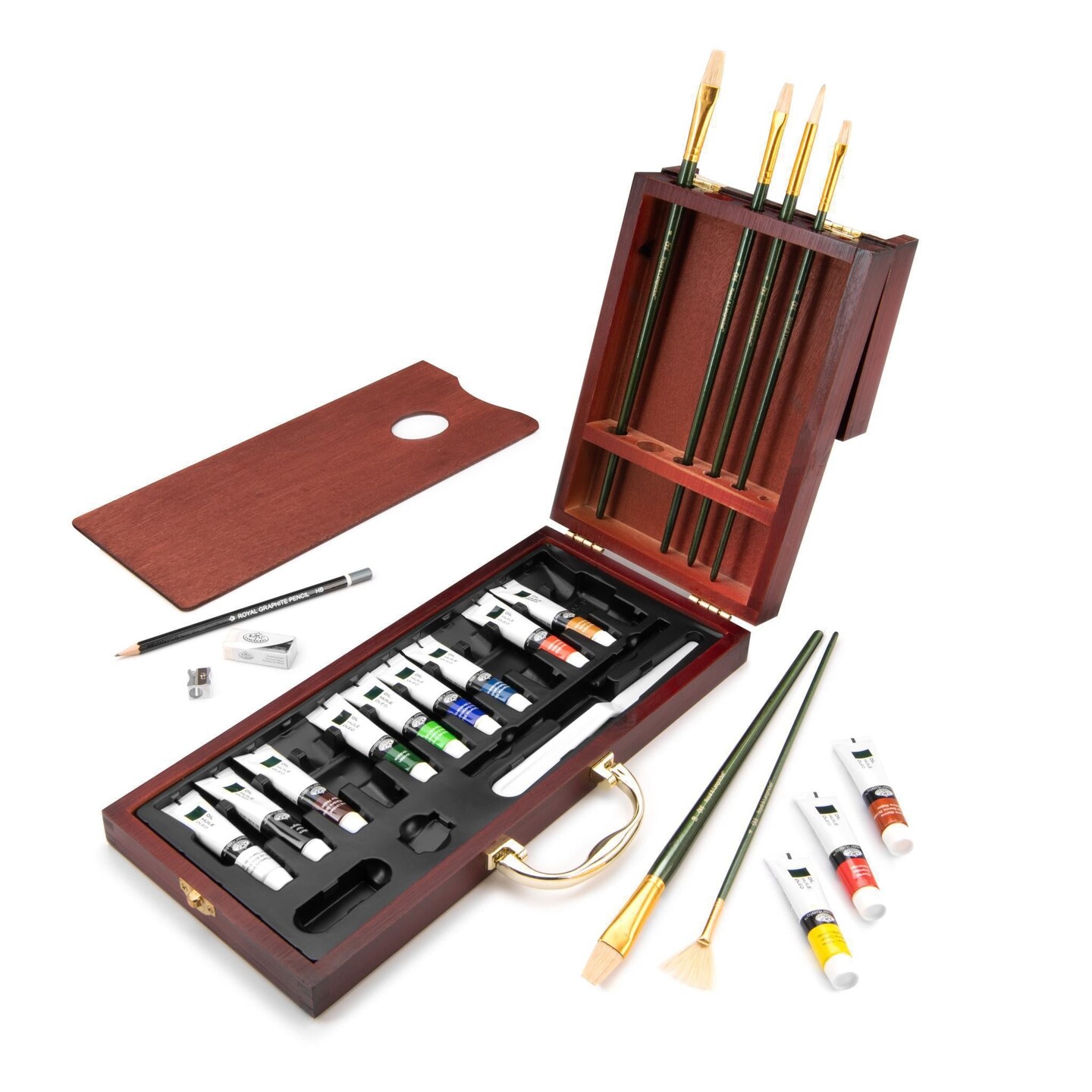 RSET-OIL2020 | Essentials™ 24pc Oil Painting Long Handle Travel Art Set