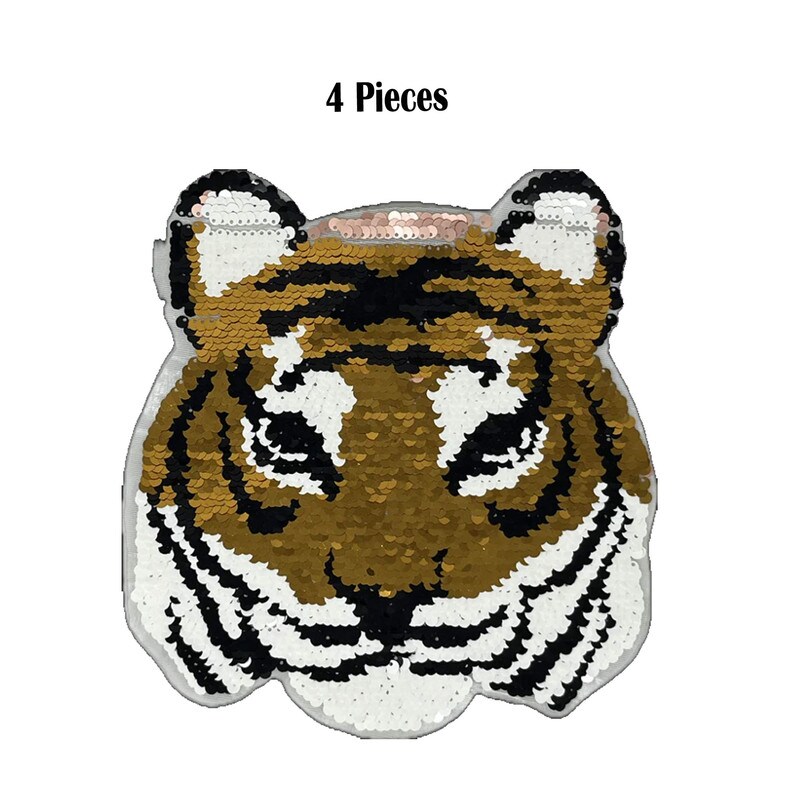 Tiger Patch Sequence Iron on 9Inch Diameter