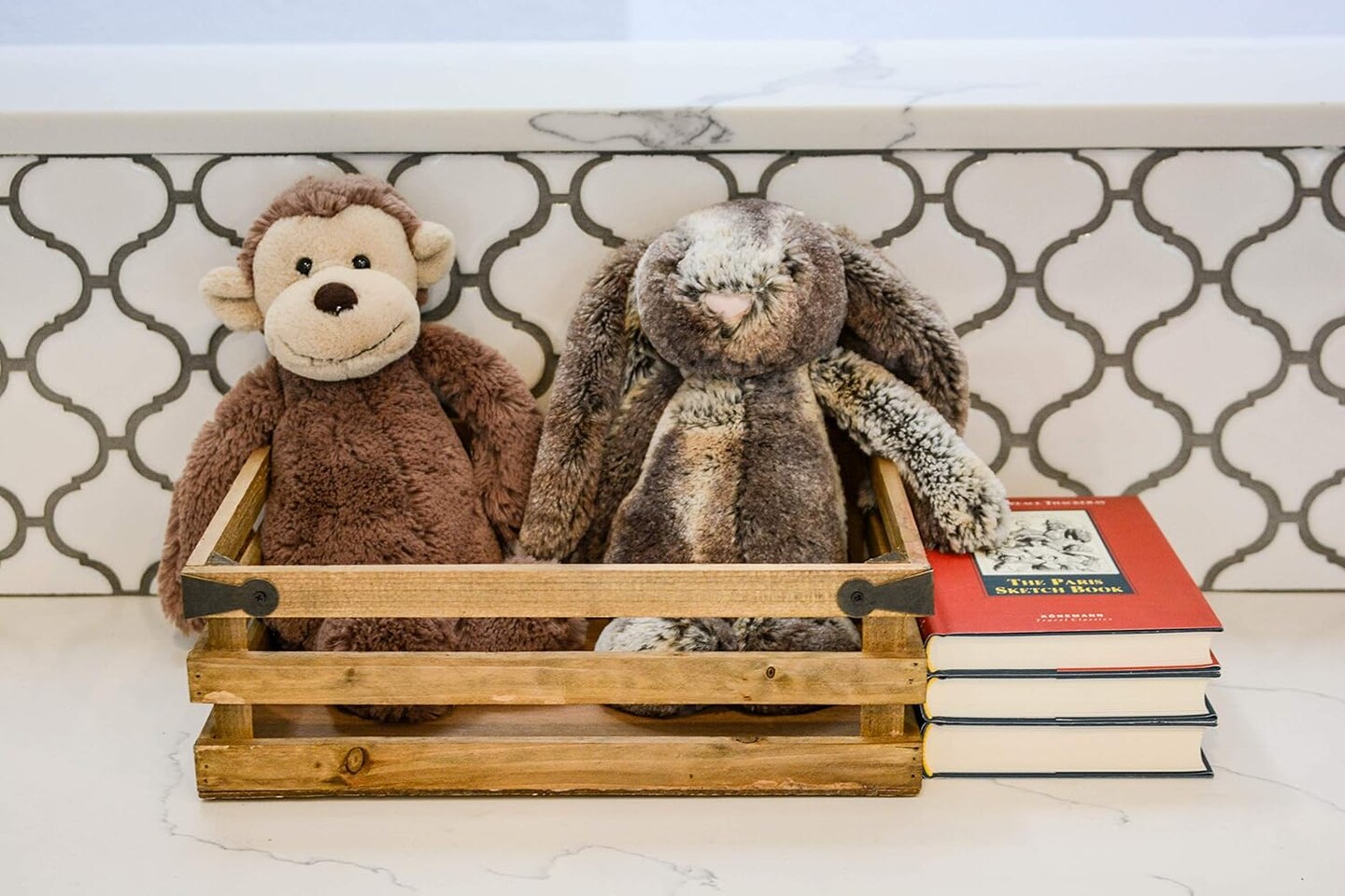 Rustic Small Wooden Crate, Gift Basket, Decorative Tray, Storage Organizer, Farmhouse Style Decor, Wood Storage Crates Container, Decorative Display Trays For Home Décor