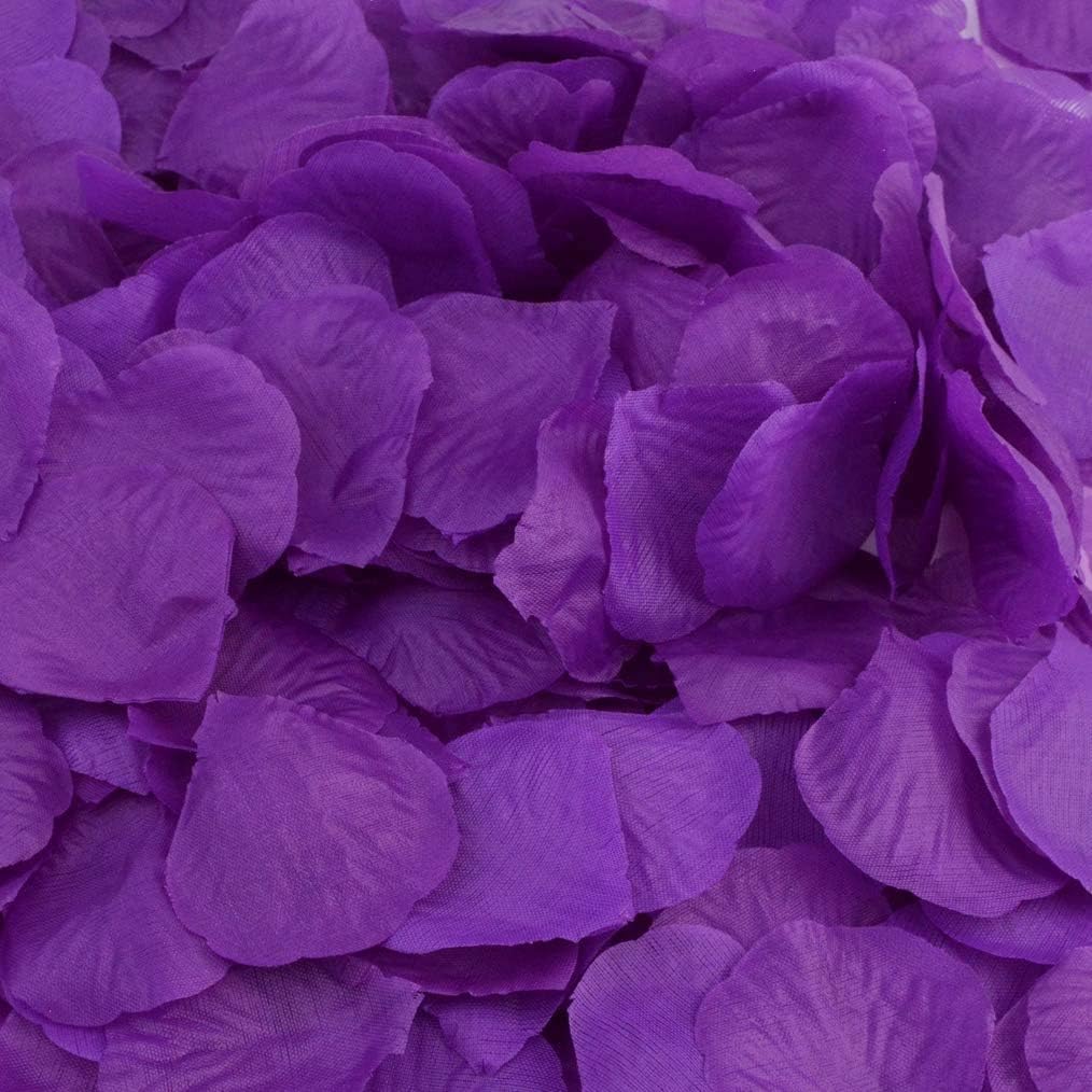 Rose Petals,1000 Pcs Aritificial Rose Petals,Purple Rose Petals for Weddings,Unscented Non-Woven Flower Petals for Wedding