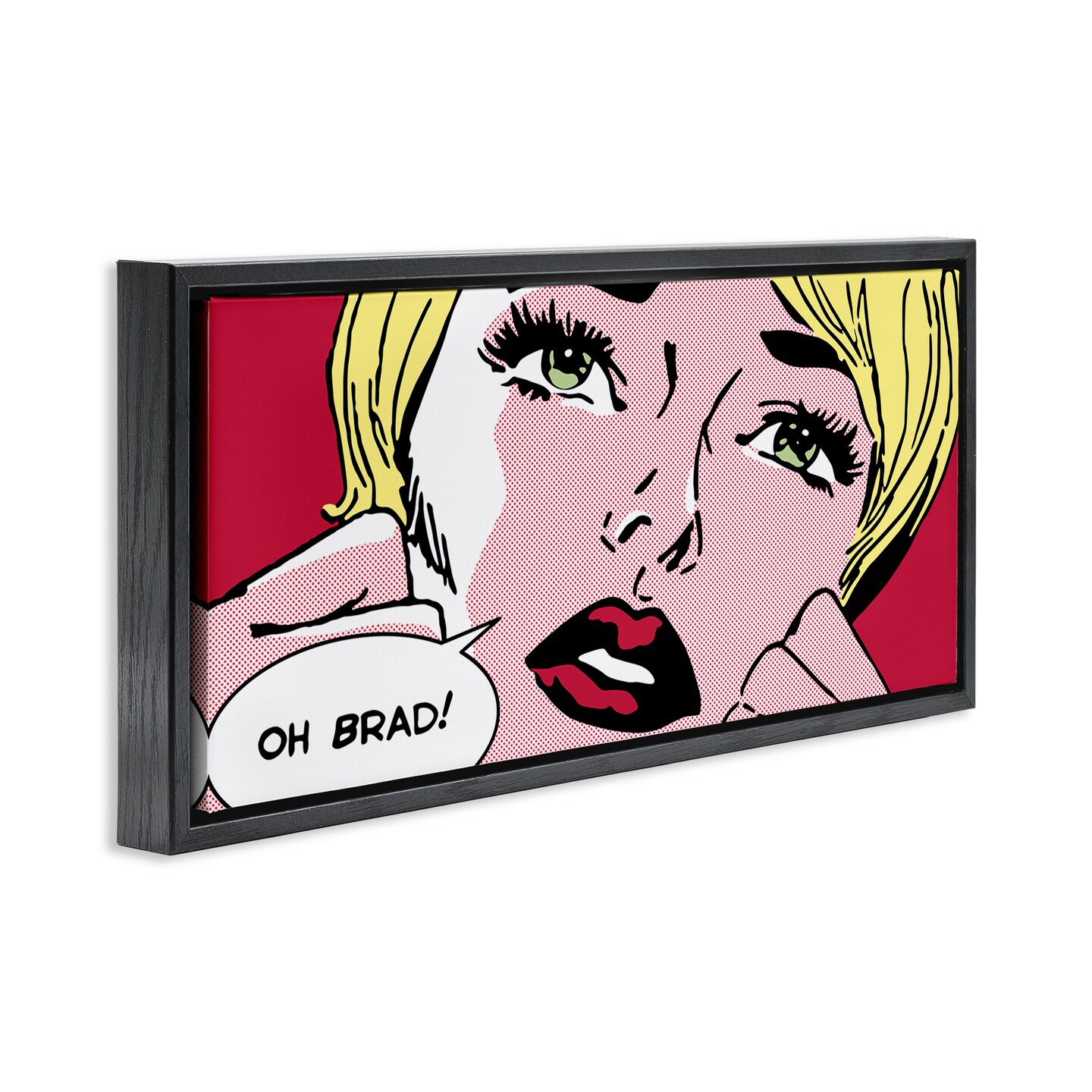 Stupell Industries Iconic Pop Comic Woman Floating Frame Design by Sheila B.