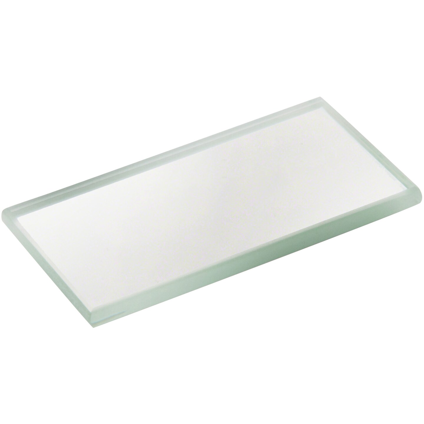 Plymor 1&#x22; x 2&#x22; Rectangle, 3mm Thick Non-Beveled Glass Mirror
