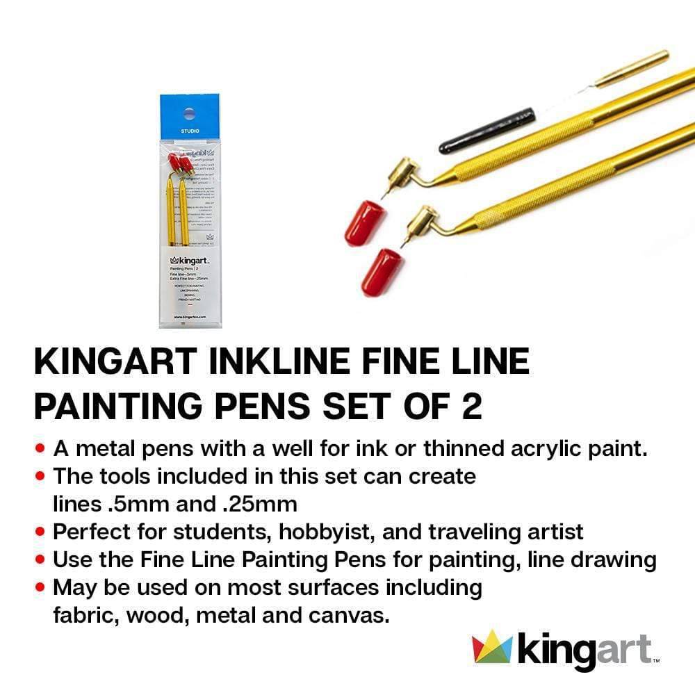 KINGART&#xAE; Fine Line Painting Pen 2-Pack Set