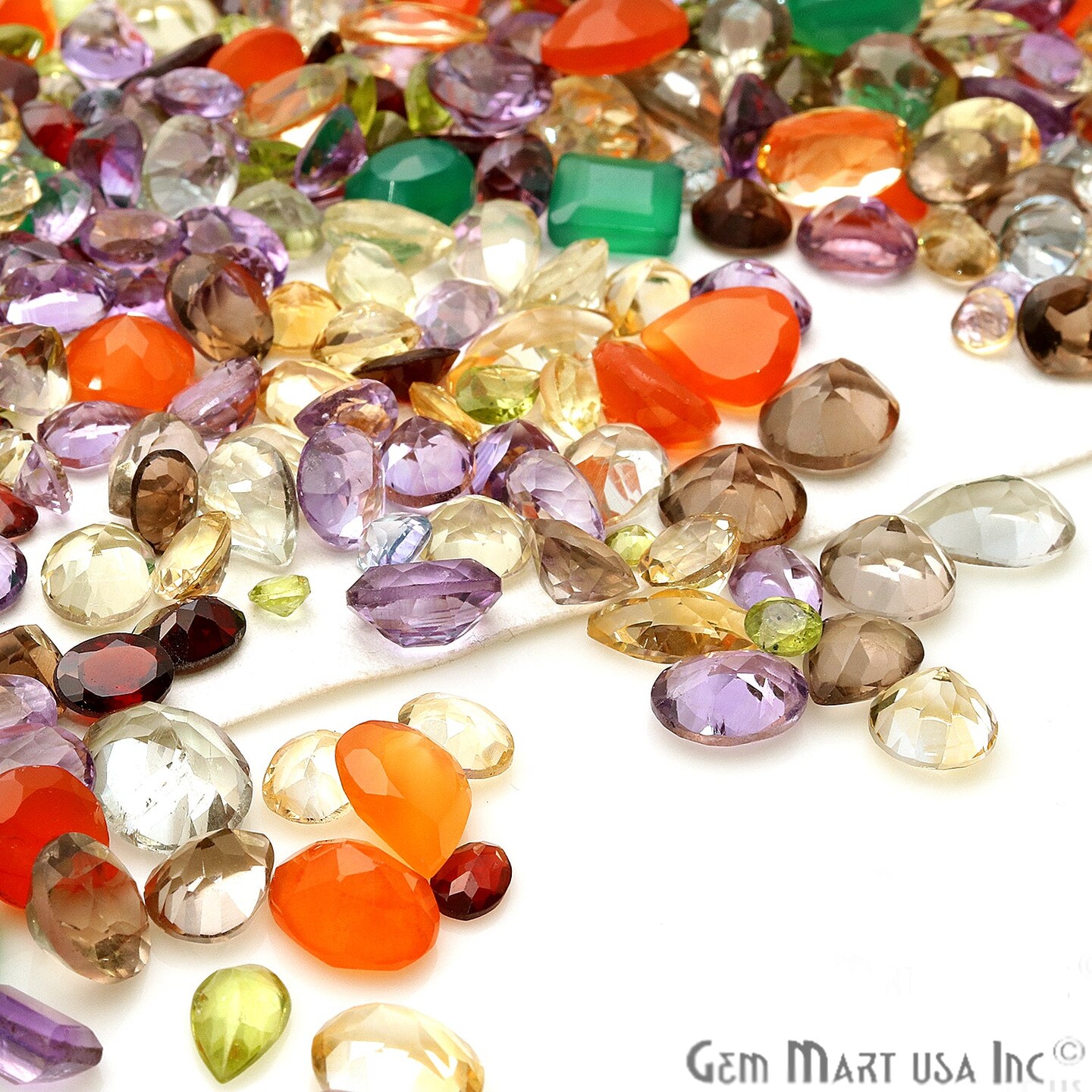 Mix Gemstone, 100% Natural Faceted Loose Gems, Wholesale Gemstones, 4-8mm, 50 Carats