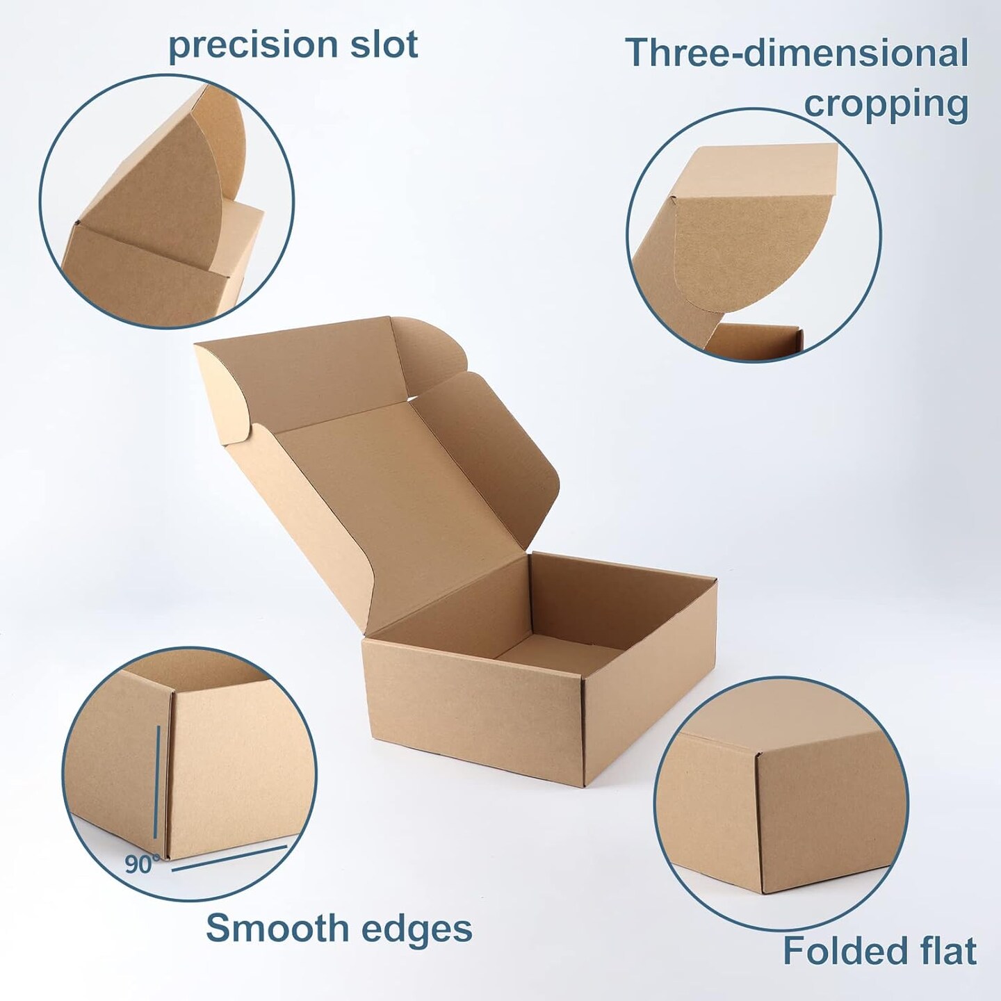12x9x4 inch Shipping Boxes Bulk 20 Pack Brown, Tab Lock Tuck Top Mailer Boxes for Packaging Small Business, Medium Cardboard Gift Boxes