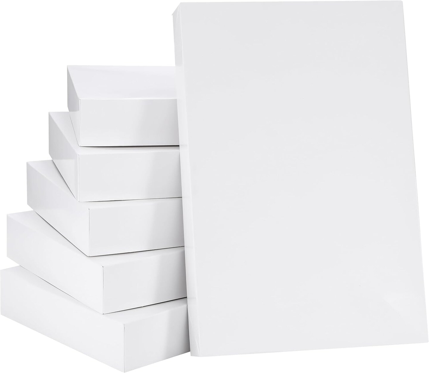 6 Pack 14&#x22; Large White Gift Boxes With Lids For Clothes Presents