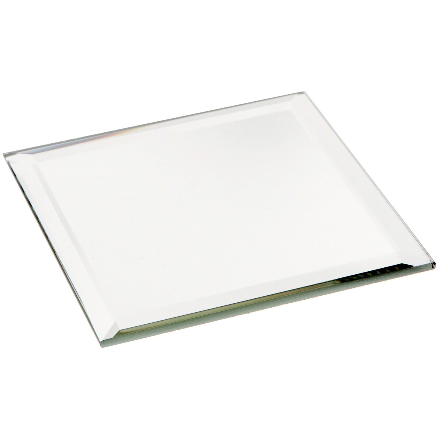 Plymor 3&#x22; Square, 3mm Thick Beveled Glass Mirror