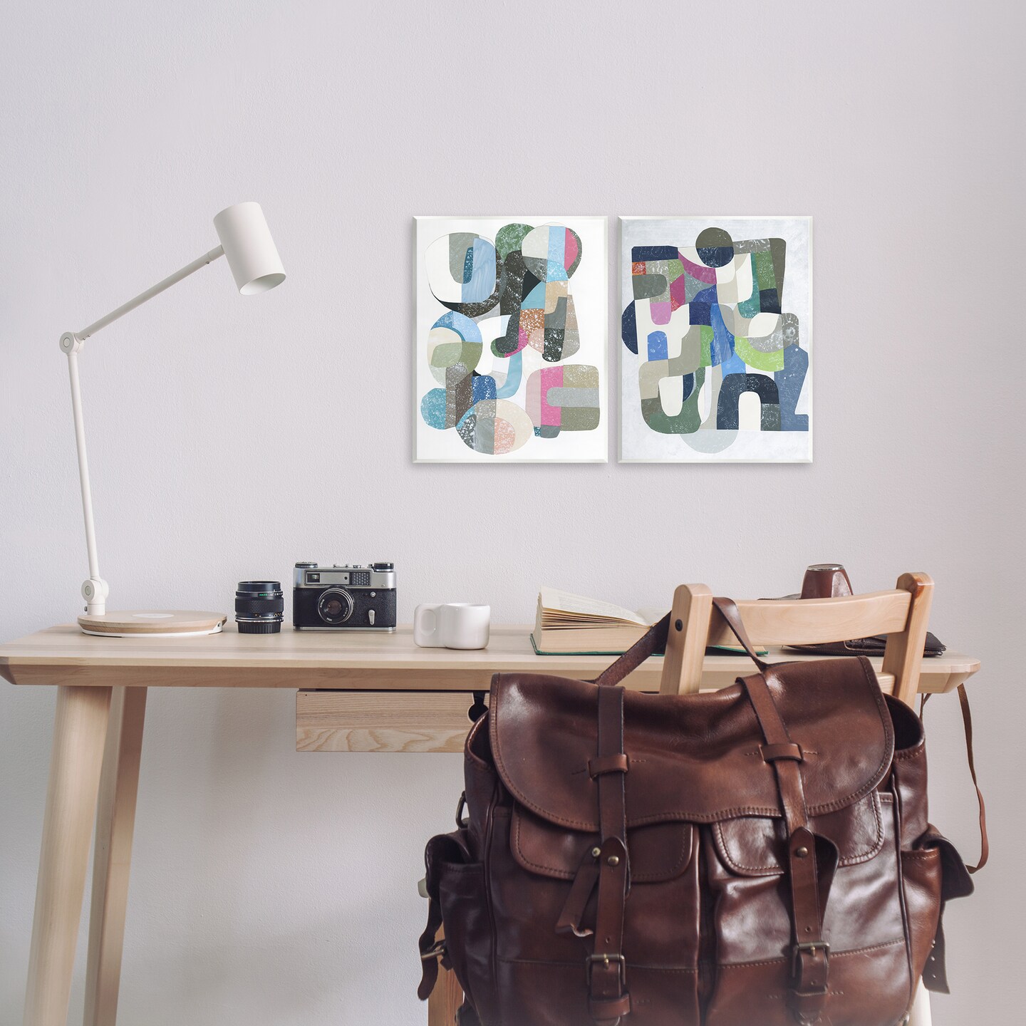 Stupell Industries Retro Pastel Geometrics Wall Plaque Design by Coco Good