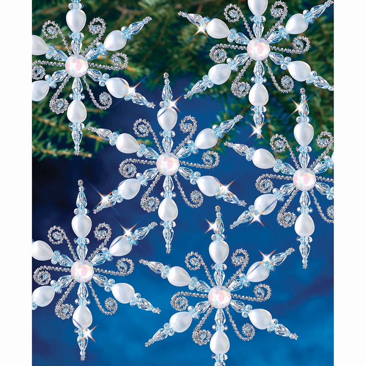 The Beadery  Light Sapphire Snowflake Ornament Kit