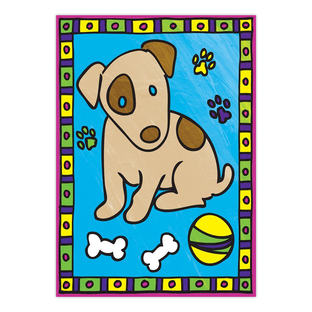 MFP201 | Painting by numbers™ Children's 12pc 8.75" x 11.75" Kitten & Puppy Project 2-Pack