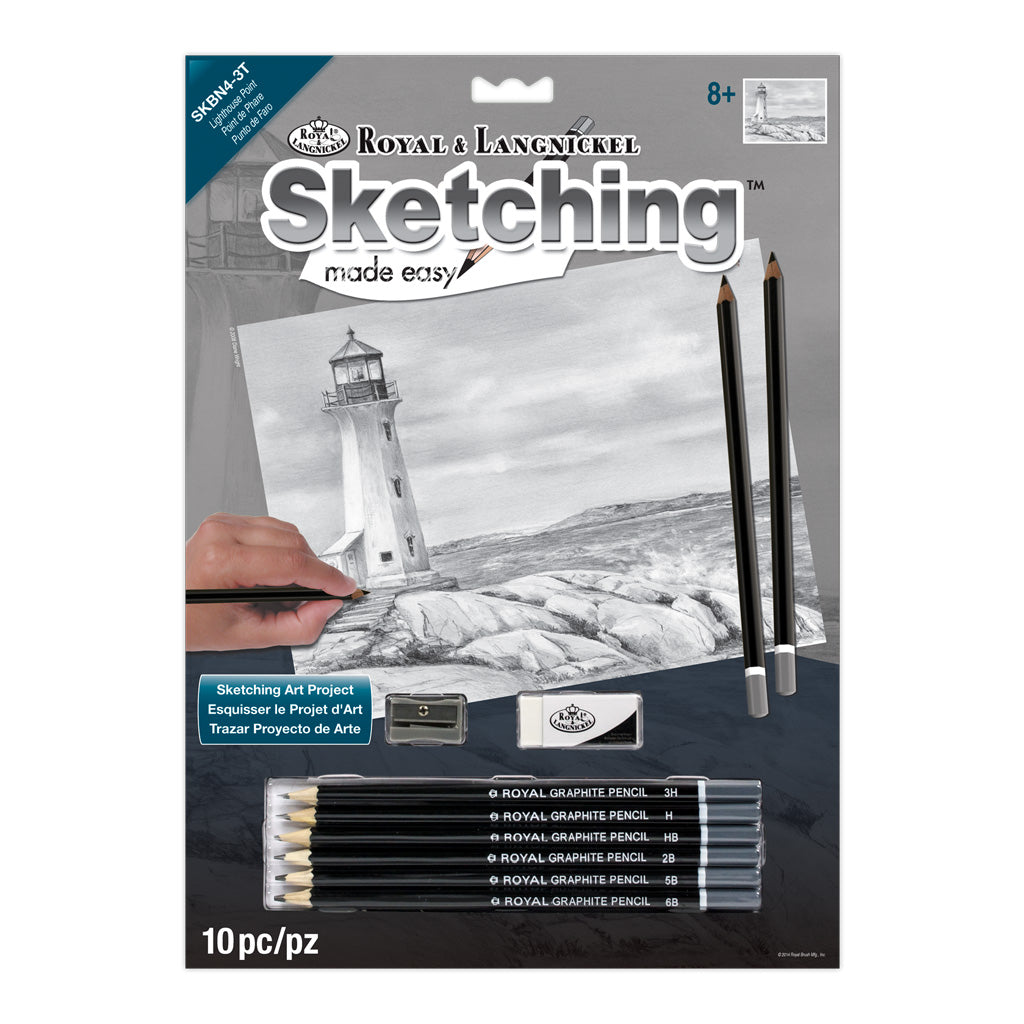 SKBN4 | Sketching Made Easy™ Lighthouse Point 10pc 8.75" x 11.75" Sketching Art Project