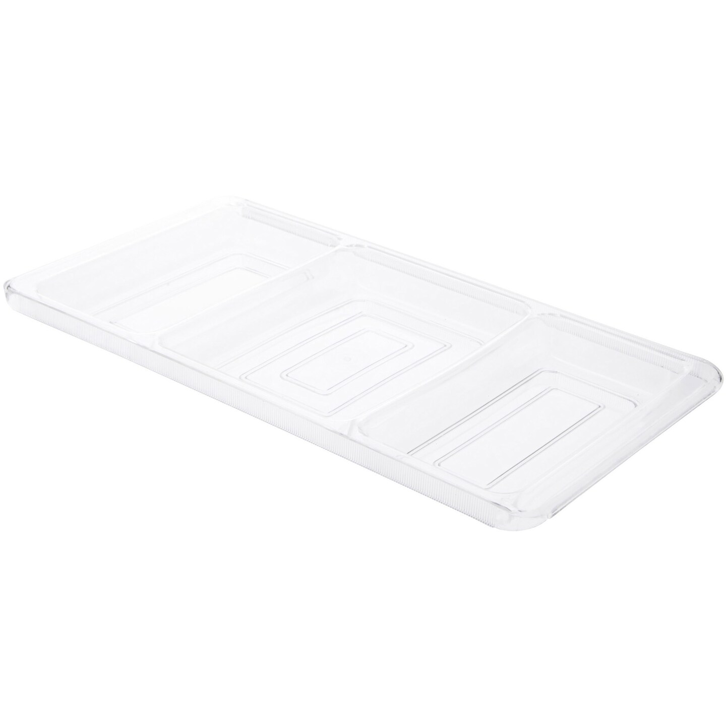 Pioneer Plastics TRAY Clear Candy Plastic Tray, 14.25&#x22; W x 7.125&#x22; D x 1&#x22; H