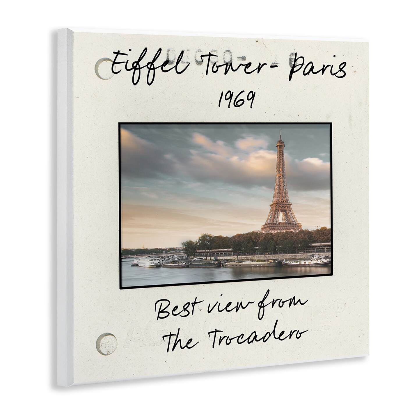 Stupell Industries Vintage Travel Eiffel Tower Wall Plaque Design by Danita Delimont