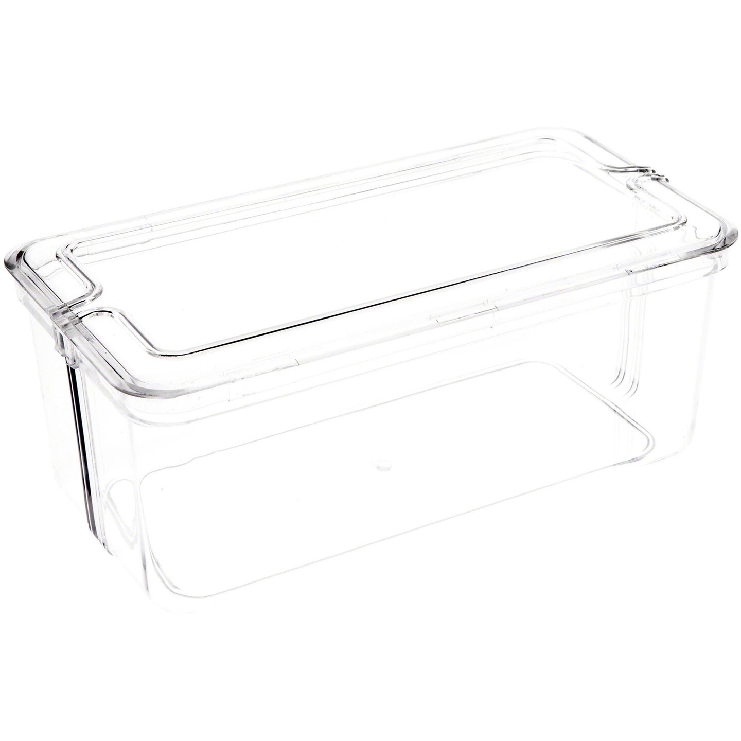 Pioneer Plastics 149C Clear Rectangular Plastic Container, 7.375" W x 3.6875" D x 3" H