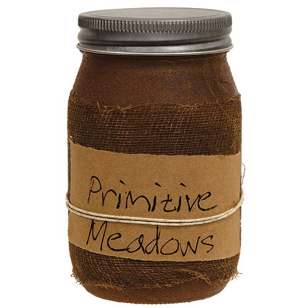 Meadow Scented Jar Candle with Lid Hand Poured Long Lasting Burn