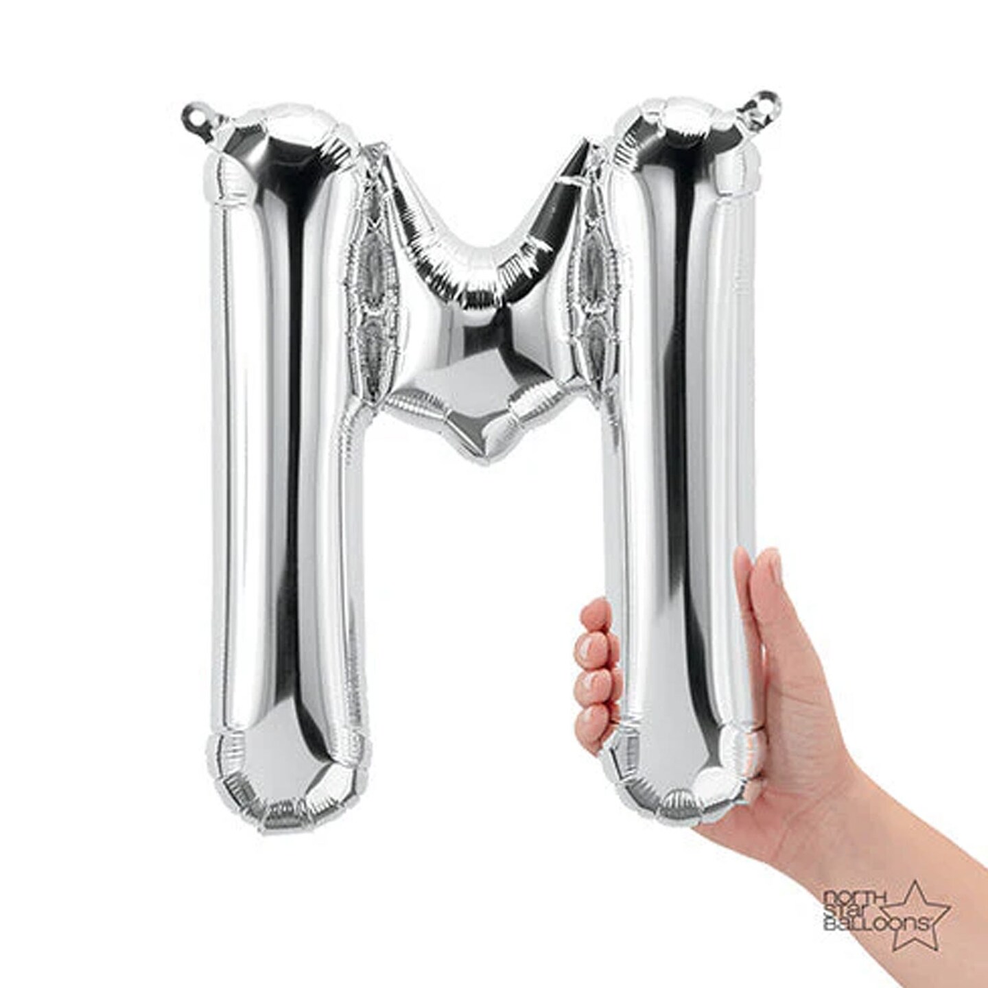 Anagram® 16" Silver Letter Balloons A–Z Air Fill Only Mylar by