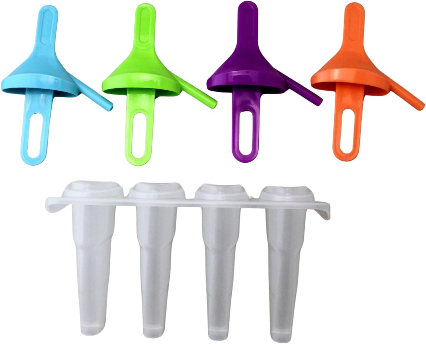 Reusable Ice Lolly Popsicle Maker with Straw – BPA-Free DIY Frozen Treat Molds, No-Spill Drip Guard, Quick Freeze & Dishwasher Safe (Mixed Colors)