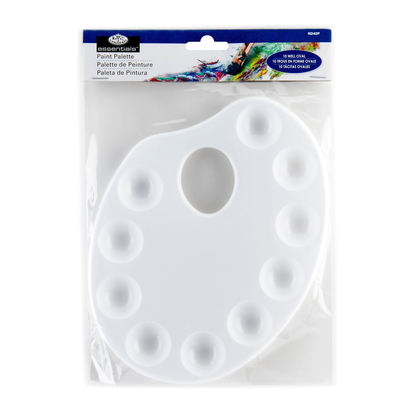 RD42P | Essentials&#x2122; Oval 10-Well Paint Palette