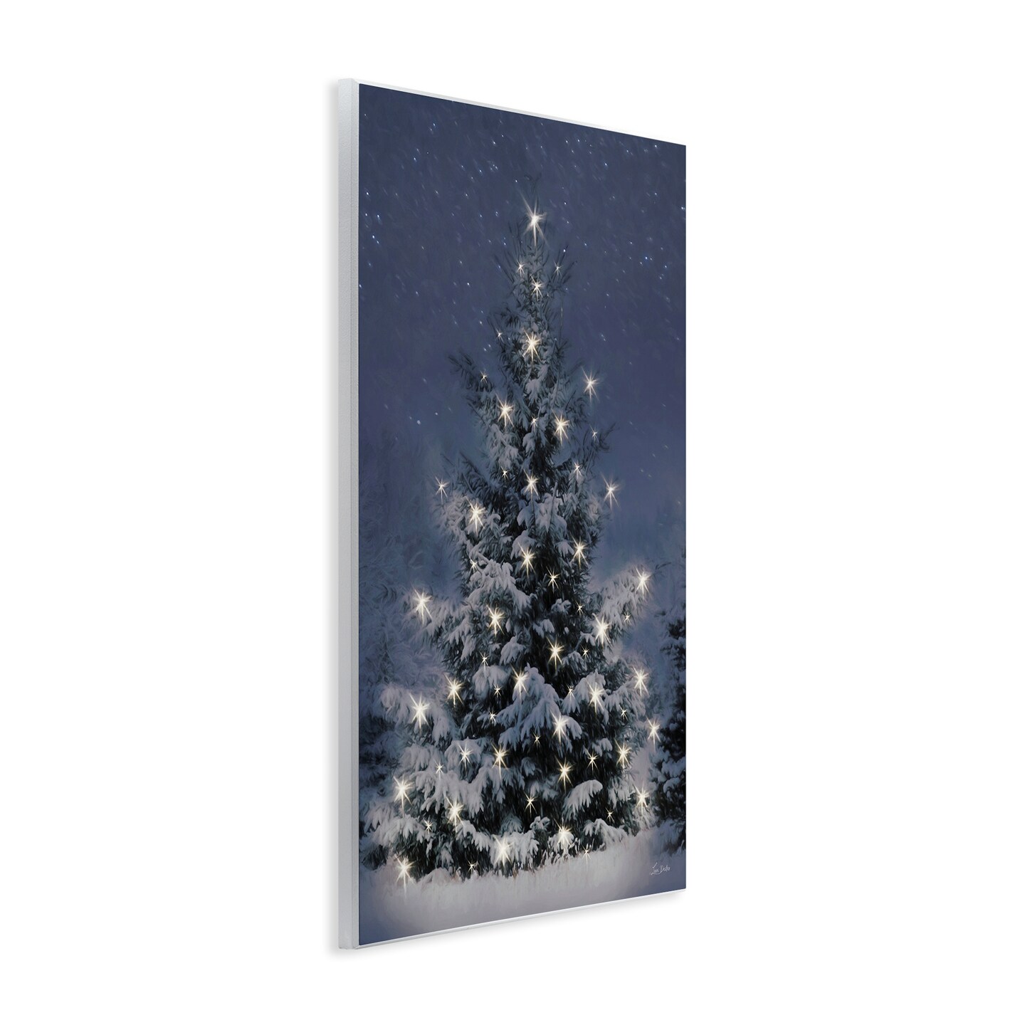 Stupell Industries Snowy Nighttime Christmas Tree Wall Plaque Design by Lori Deiter