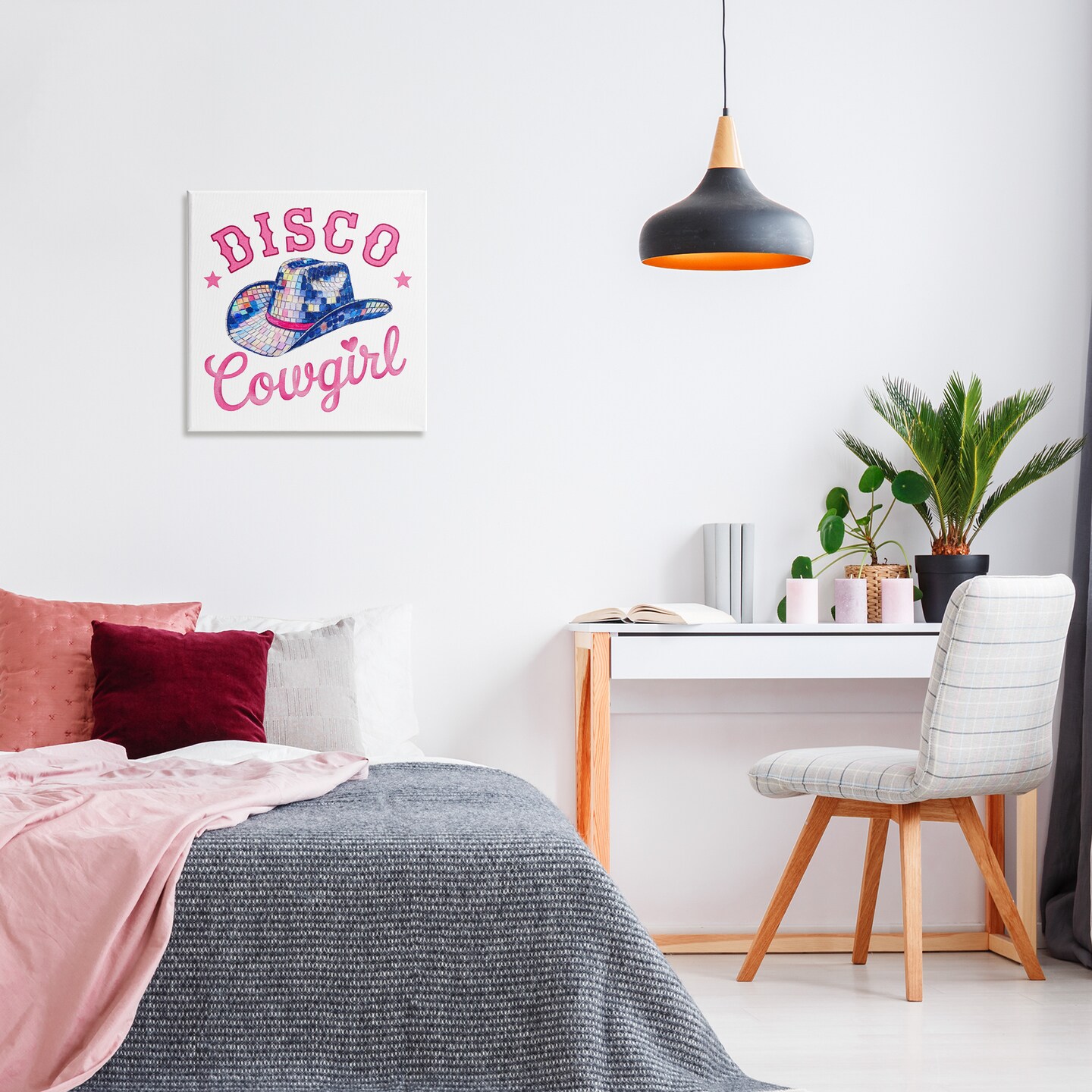 Stupell Industries Disco Cowgirl & Hat Canvas Design by Amanda Greenwood