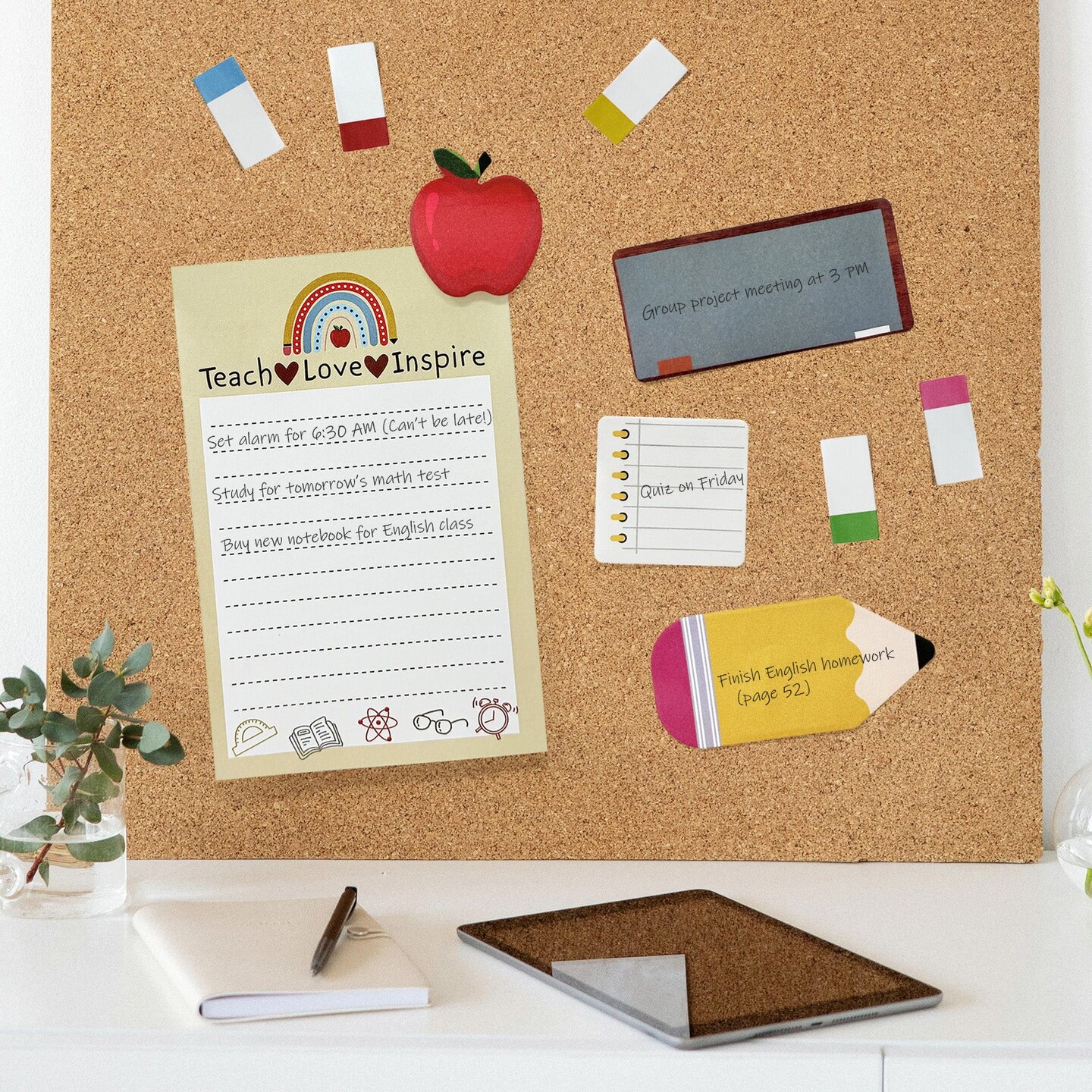 Wrapables Sticky Notes Set, Memo Notepads, Book Tabs, Page Markers, Sticky Notes, Home and Office Supplies (440 Sheets Total), Teacher Appreciation