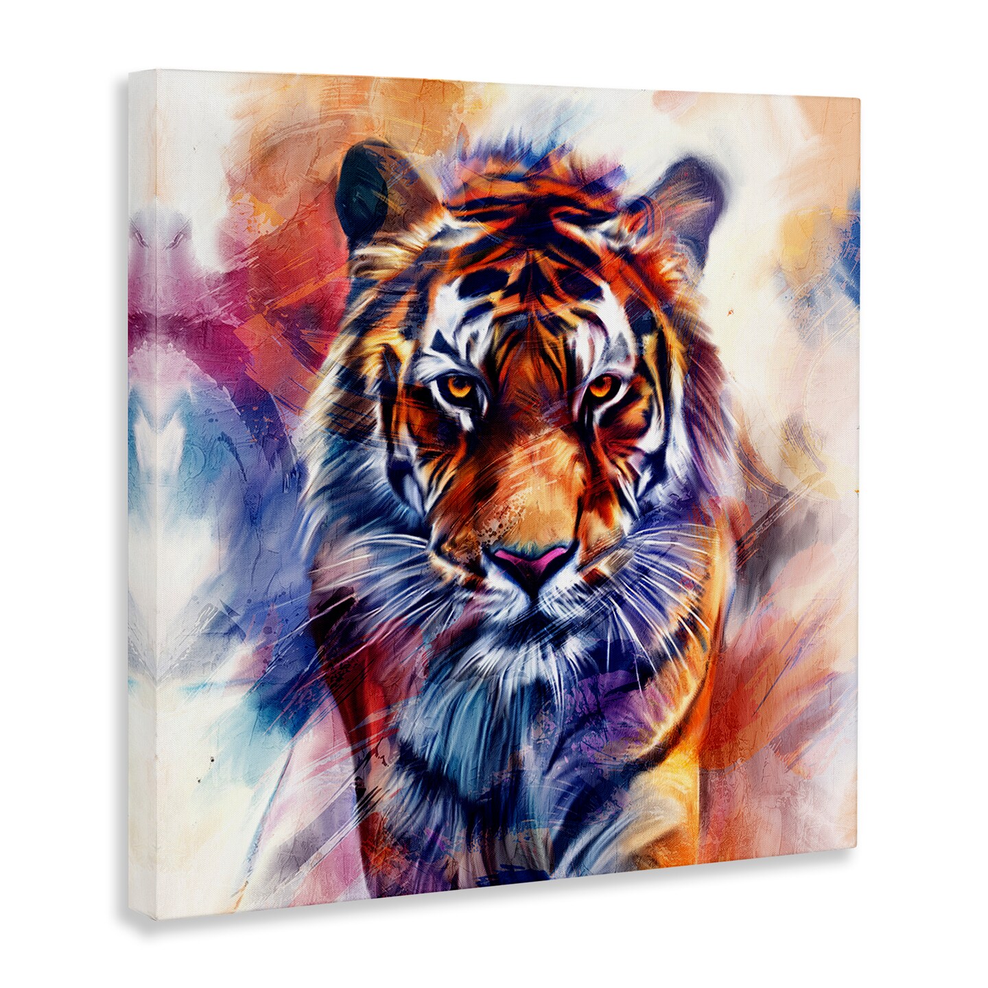 Stupell Industries Fierce Vibrant Tiger Canvas Design by Kim Allen