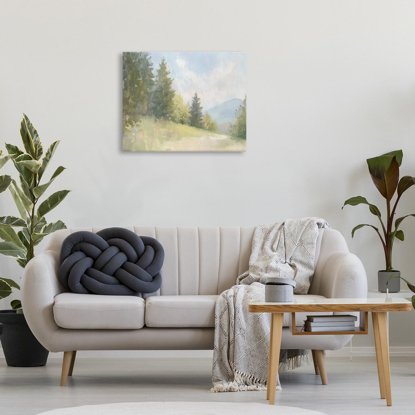 Stupell Industries Meadow Of Green Landscape Canvas Design by Petal Prints Design