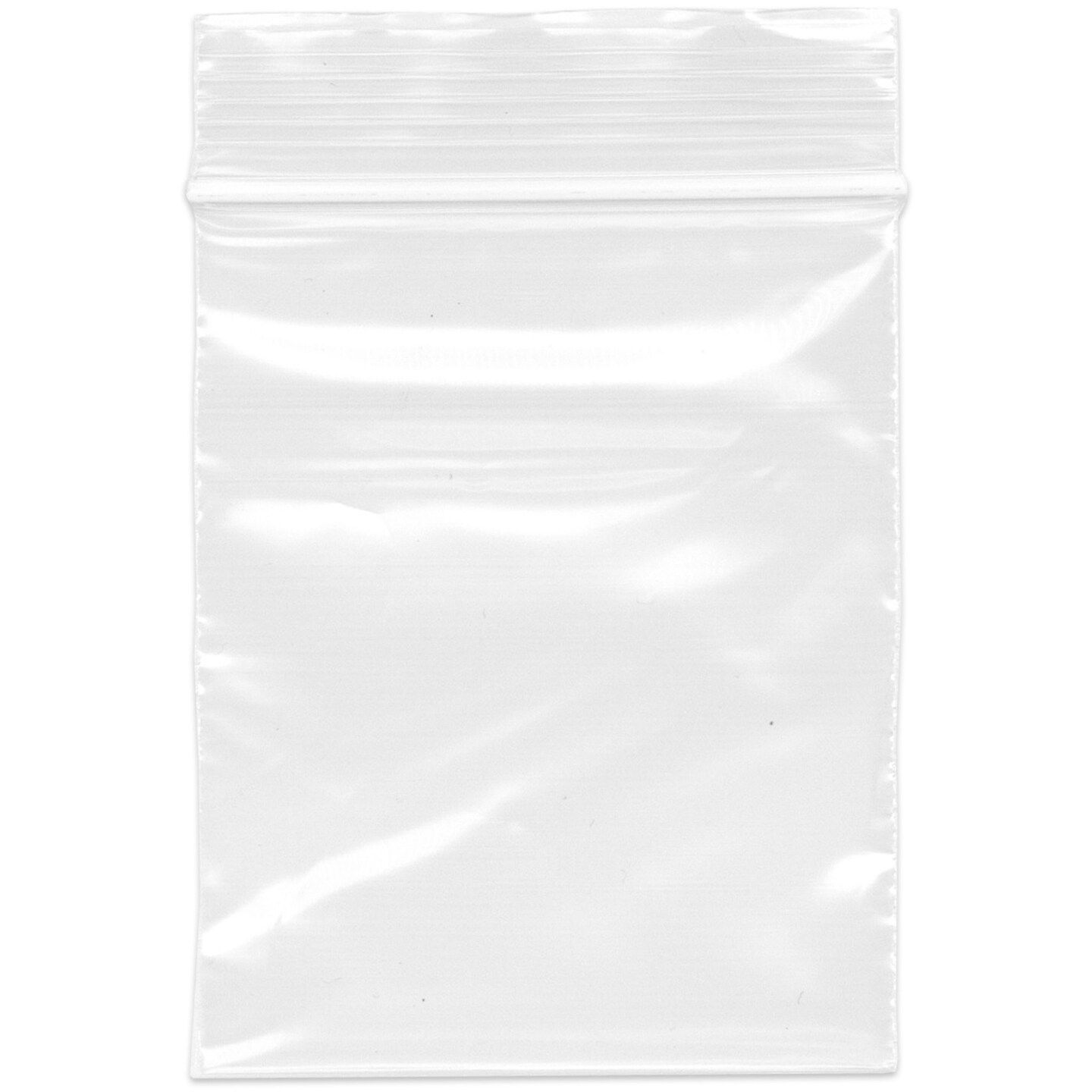 Plymor 2.5&#x22; x 3&#x22;, 2 Mil Zipper Reclosable Plastic Bags