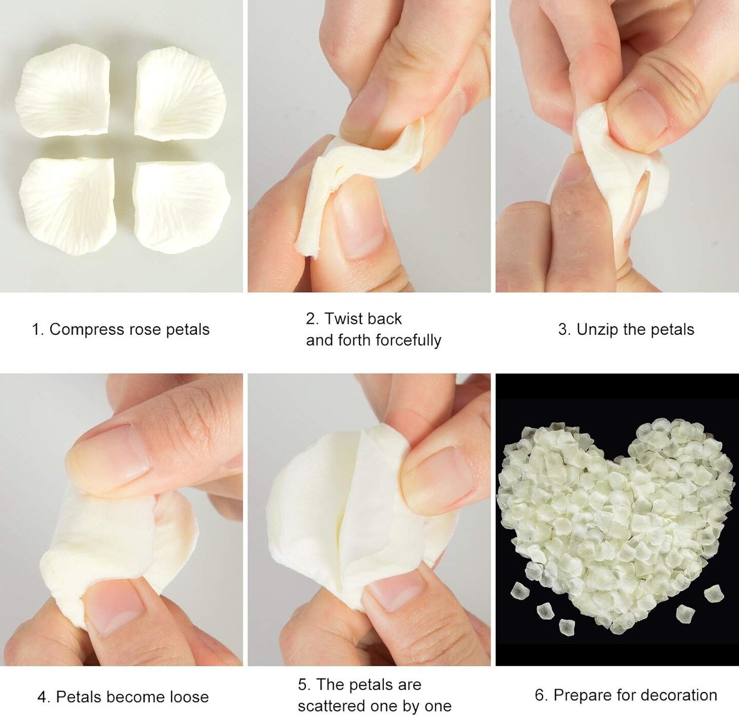 3200 Pcs Artificial Rose Petals Valentines Day Decorations for The Home, Fake Rose Flower Petals for Wedding