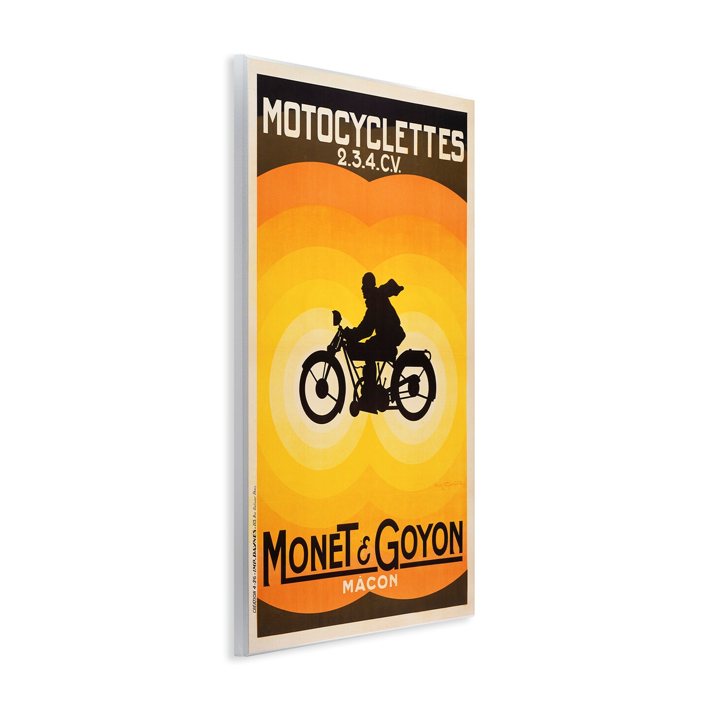 Stupell Industries Vintage Motorcycle Advertisement Wall Plaque Design by Marcus Jules