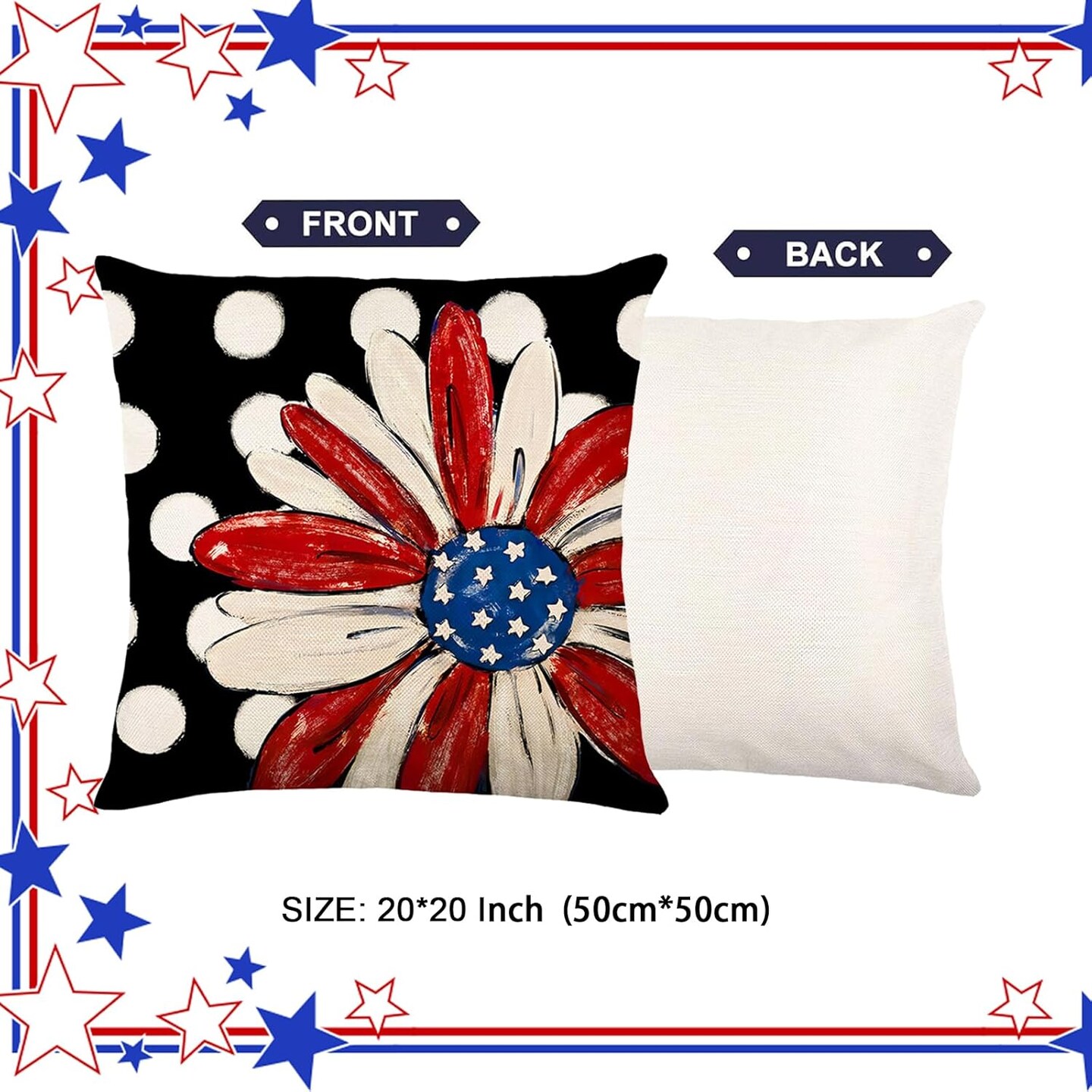 4th of July Pillow Covers 20x20 Set of 4