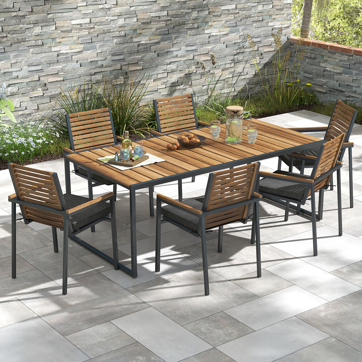 Set of 2 Square Waterproof Seat Chair Cushions Perfect for Dining Chairs or Patio Chairs