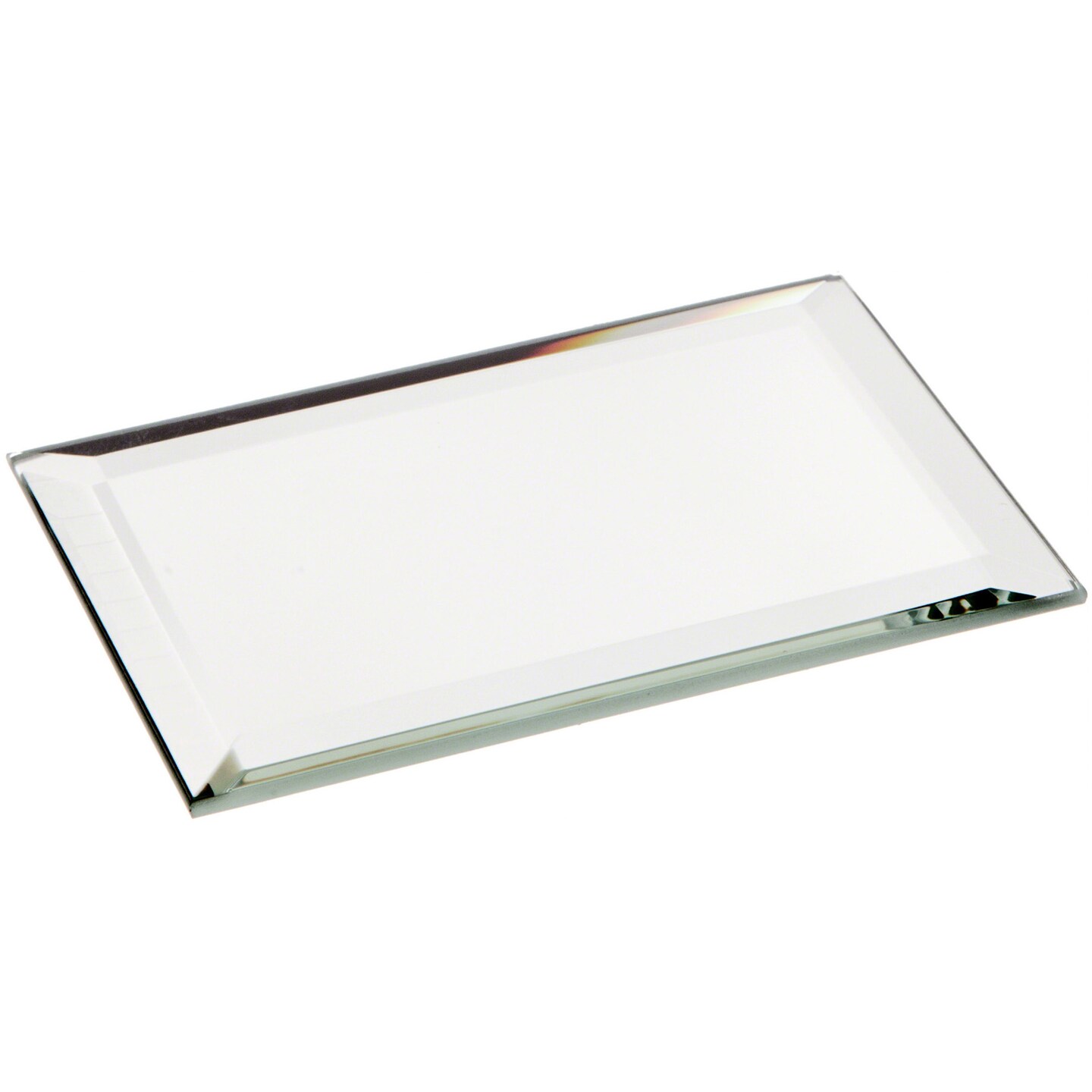 Plymor 2" x 3" Rectangle, 3mm Thick Beveled Glass Mirror