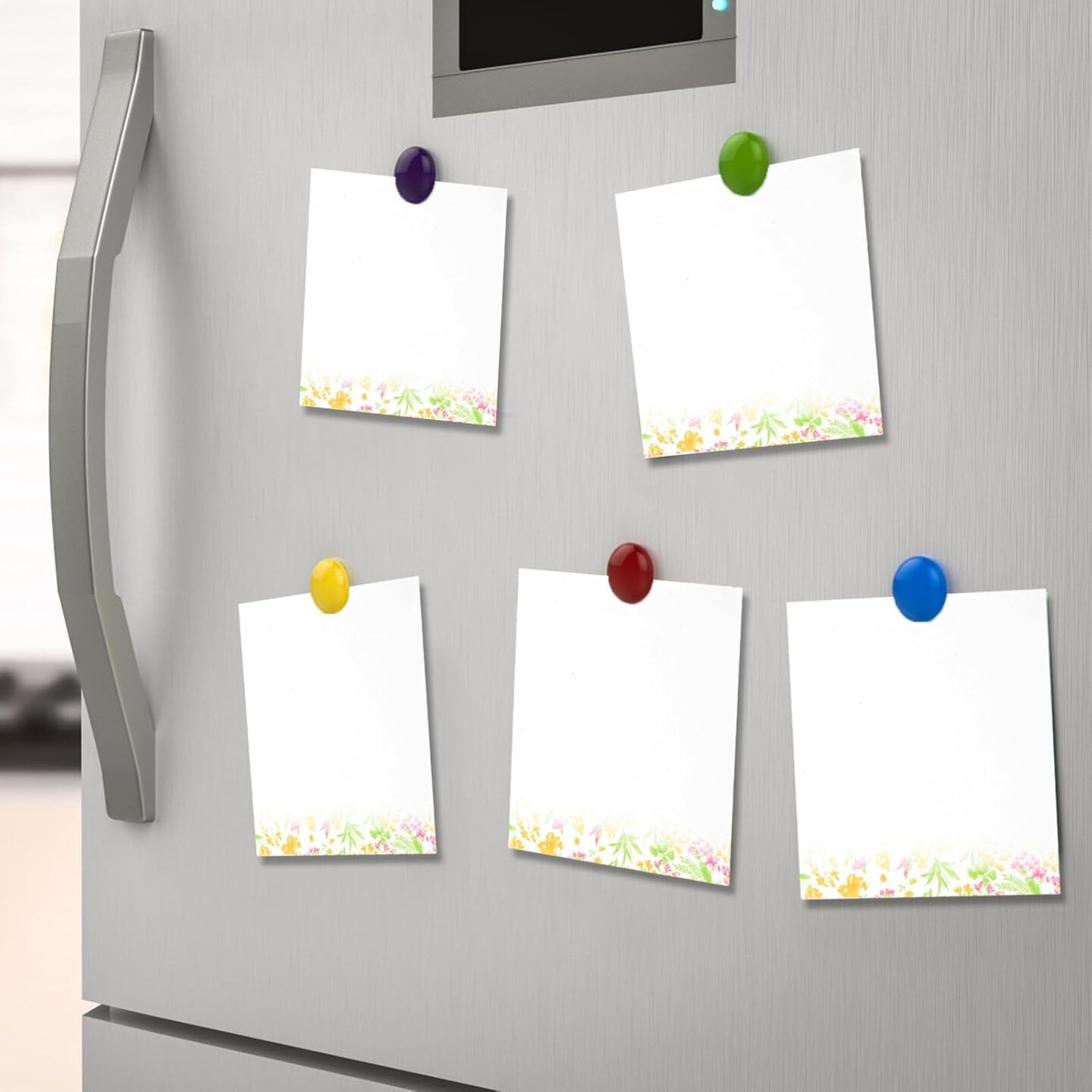 Artsy Pads, Cute Sticky Notes 3x3, 12 Pads of 50 Sheets, Floral Sticky Notes Cute for All Occasions. Perfect Planner Accessories, Phone Message Pads for Office, VL-FSN-134