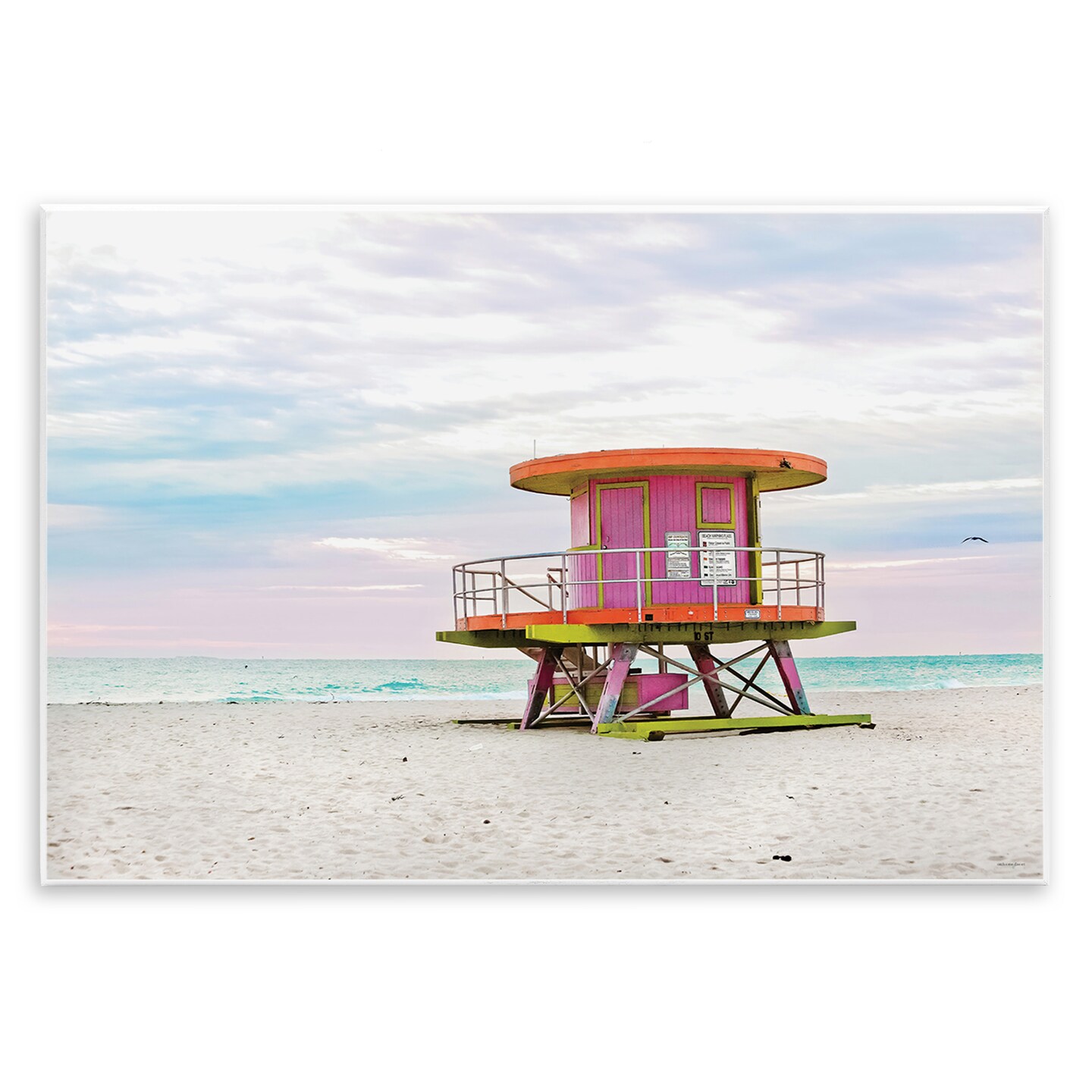 Stupell Industries Lifeguard Hut with Pastel Sky Wall Plaque Design by Seven Trees Design