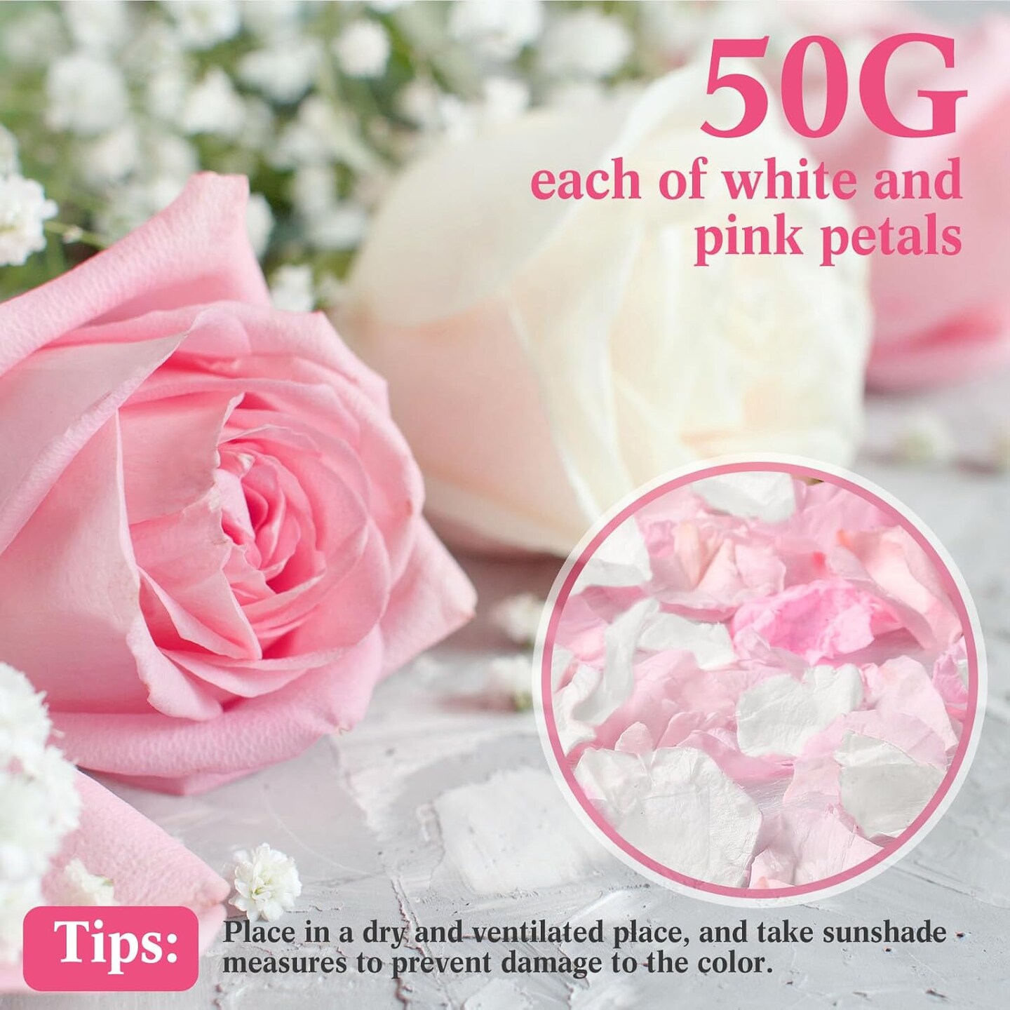 200 Pcs Real Dried Rose Petals for Wedding Flower to Throw