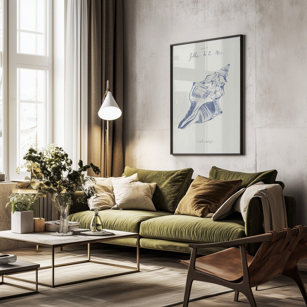 Filles de la mer n.2 - La conchiglia - Giulia Mora 24x36 Black Framed Art | Home or Office Art