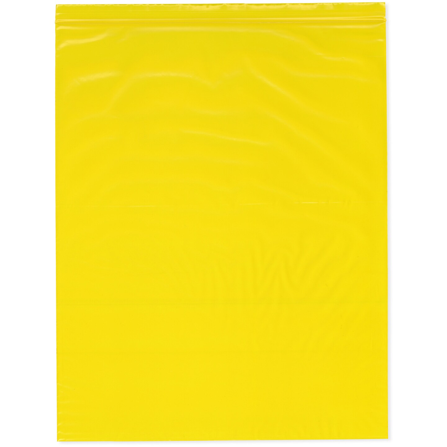 Plymor 12" x 15", Yellow 2 Mil Zipper Reclosable Plastic Bags