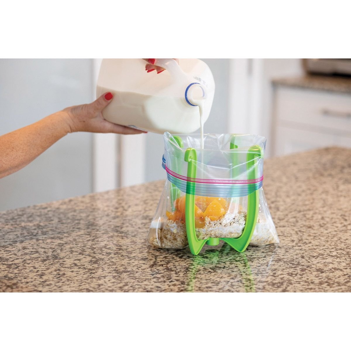 Bag Well Sealable Bag Holder for 1 Gallon Storage Bags
