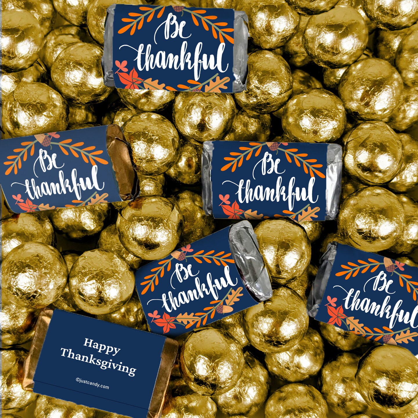 Fall Be Thankful Hershey's Miniatures and Milk Chocolate Balls