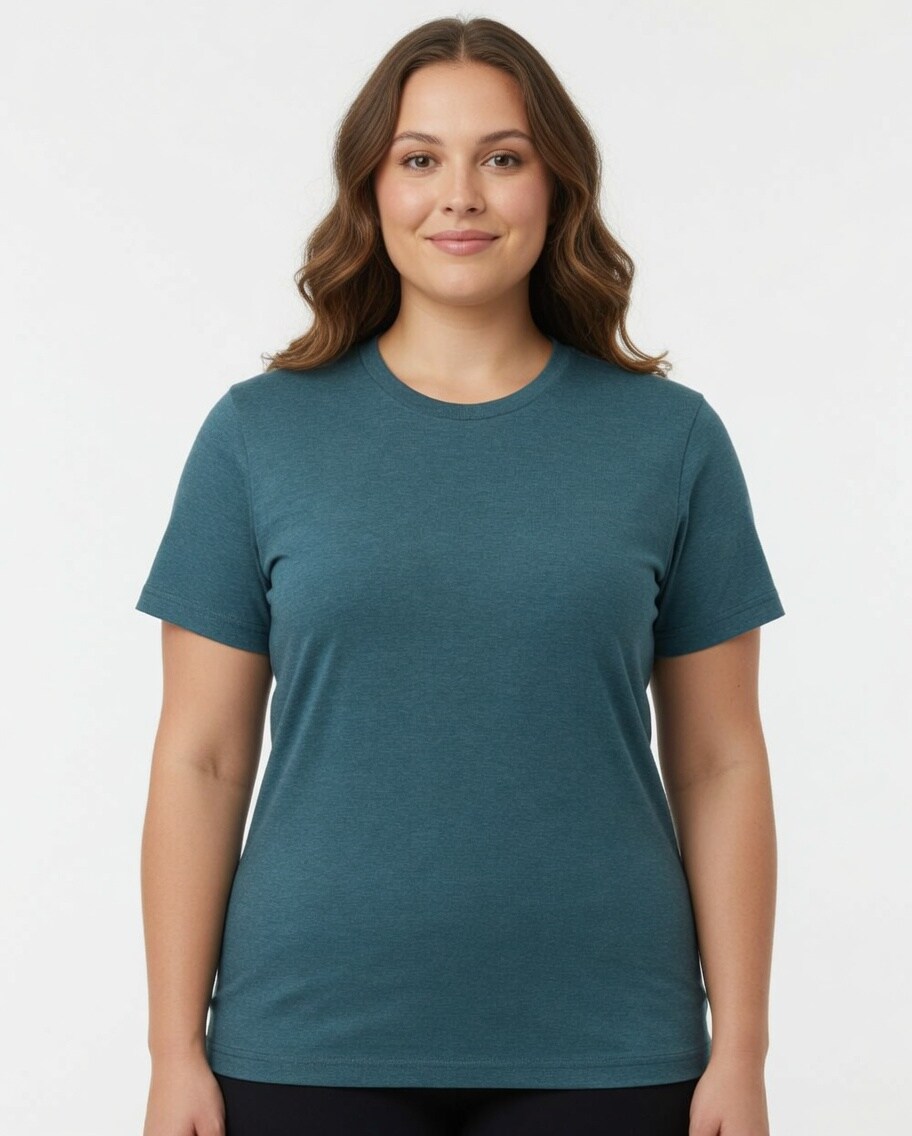 BELLA + CANVAS CVC Short Sleeve Crewneck Jersey T-Shirt for Casual Layering & Custom Printing Essential Tee