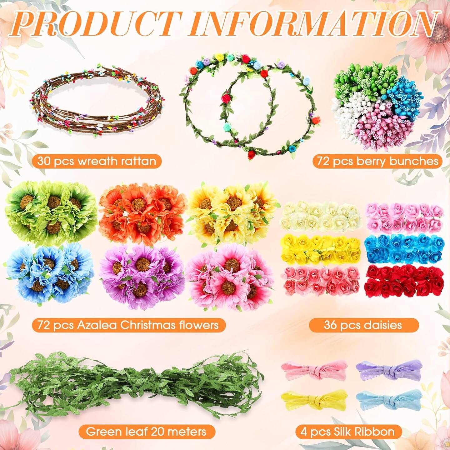 30 Sets Flower Crowns Making Kit