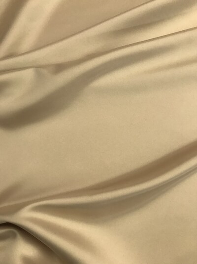 1 Yard Champagne Dull Satin Fabric Matte Medium Weight Polyester 58/59" Wide