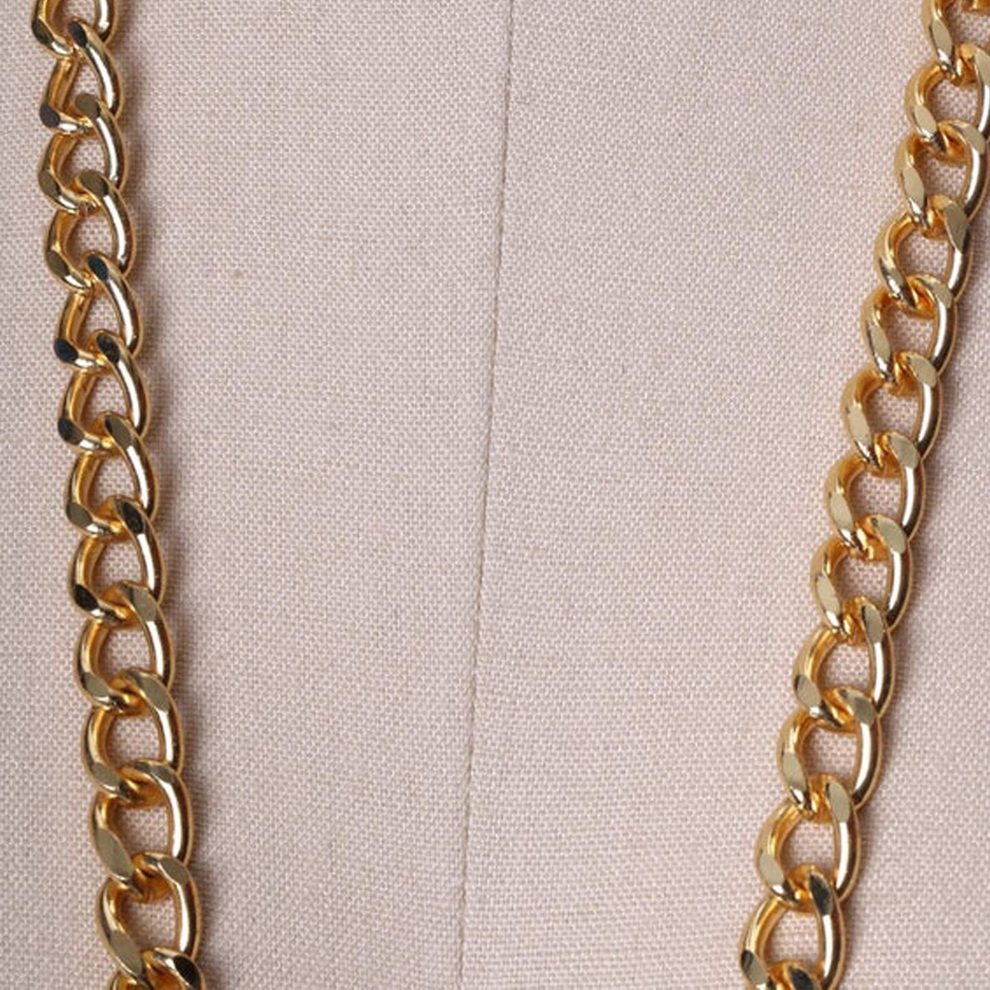 1 Yard 12mm Gold Shiny Metal Fashion Chain Trim for Jewelry and Bag Straps