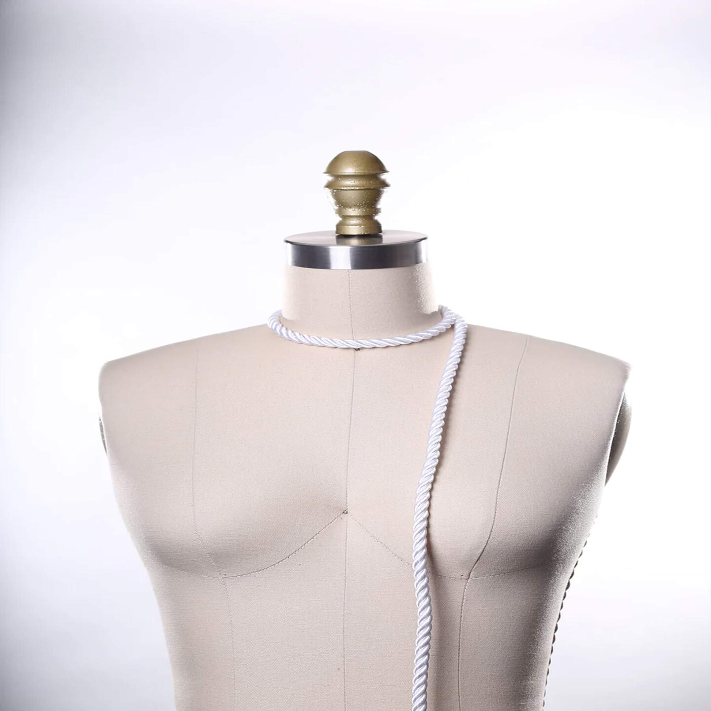 1 Yard 7mm White Silky Satin Cord Rope Trim for Curtains Sewing and Crafts