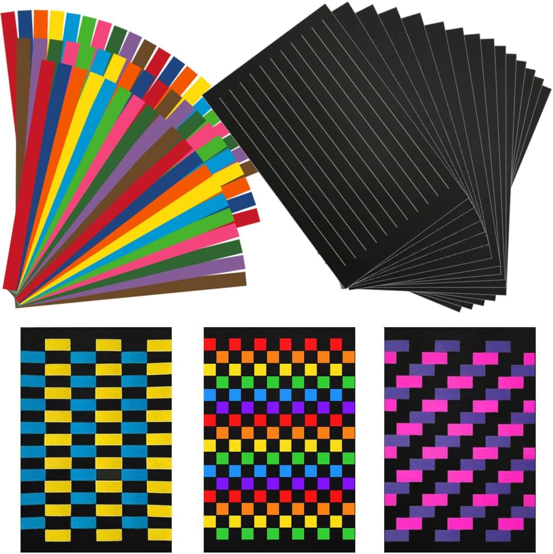 DIY Placemats with &#xBE;-inch Paper Strips and 9x14-inch Mats