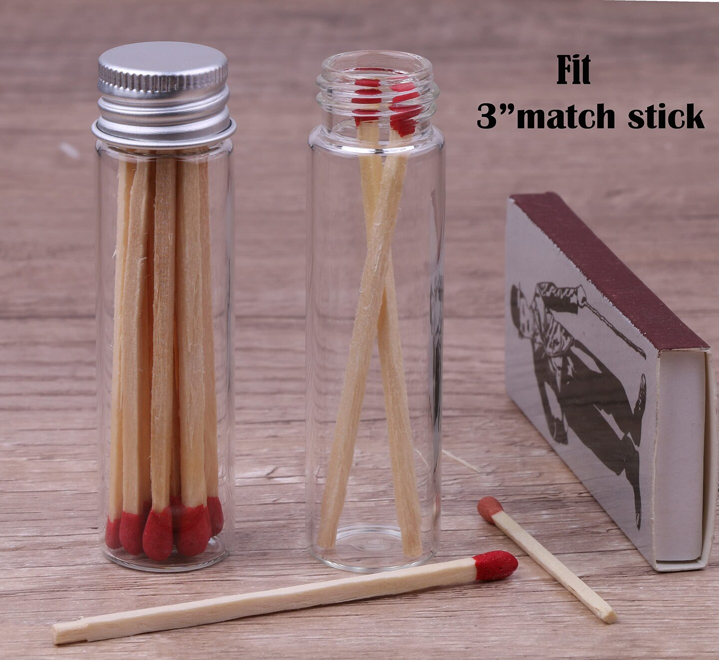 24 Glass Small Bottles 20ml Mini Jars with Screwed Metal Lids Clear Tiny Vials Aluminium Top Caps Sealed Storing Jewelry Beads Miniature Sample Bottle Wedding Favors Art Crafts DIY Decor